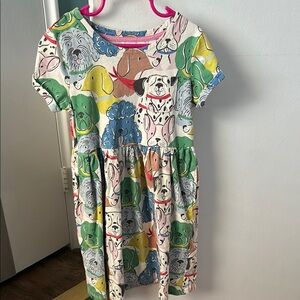 Mini Boden White and Pink Casual Sundress
